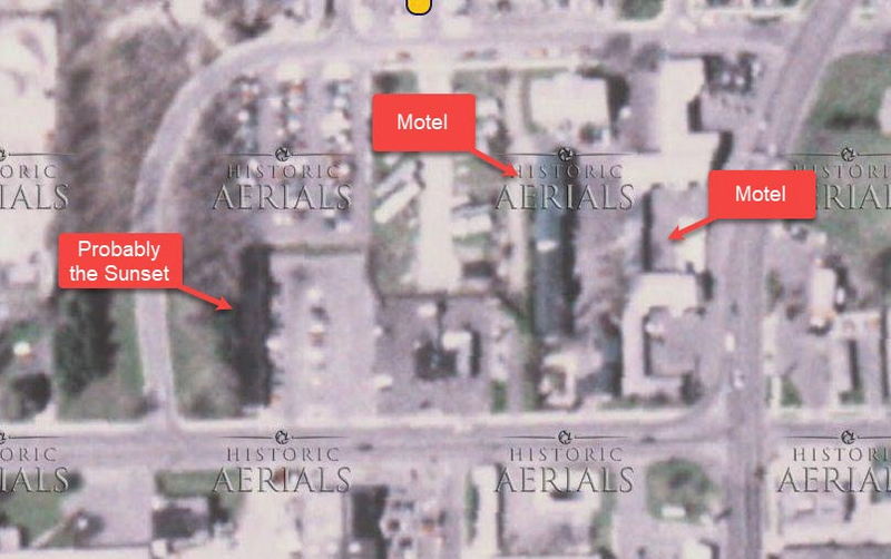 Sunset Motel - 1981 Aerial
